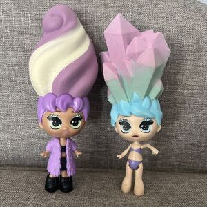 Blume Surprise 6" Tall Dolls Big Squishy Hair Skyrocket Celine Blue Purple